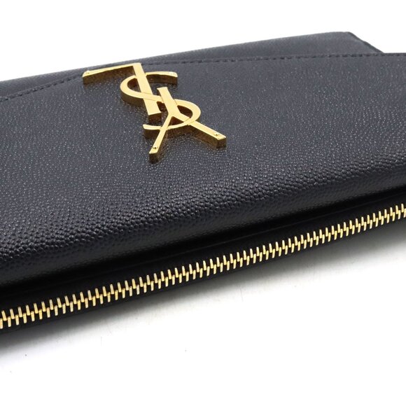 YSL Grain De Poudre Monogram uptown wallet - Picture 4 of 10